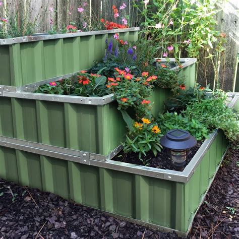 metal sheets for raised garden beds|metal elevated raised garden beds.